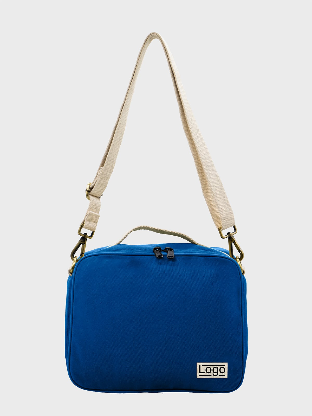 Sac isotherme personnalisable en coton bio Alice Bleu roi